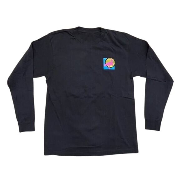 Shadow Hill Pink Pelican Long Sleeve Tee in Black - Picture 1 of 2